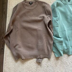 Set of Two Uniqlo Men's Medium Crewneck Sweaters